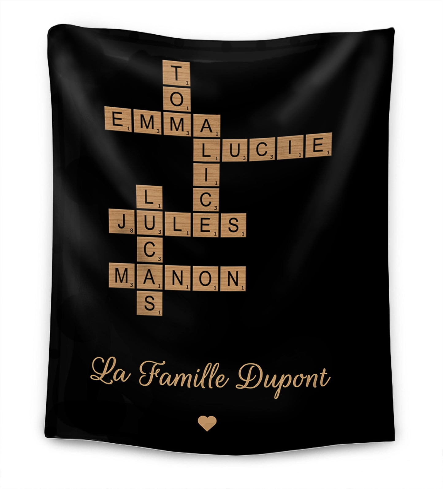 Couverture Mots Croisés Familiale Personnalisée - Cadeau De Noël Pour La Famille