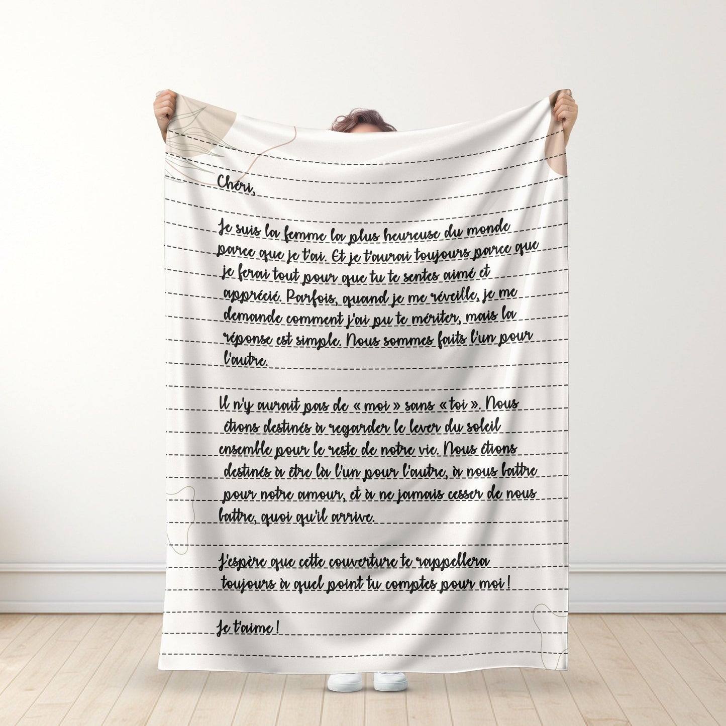 Couverture personnalisée avec lettre écrite à la main™