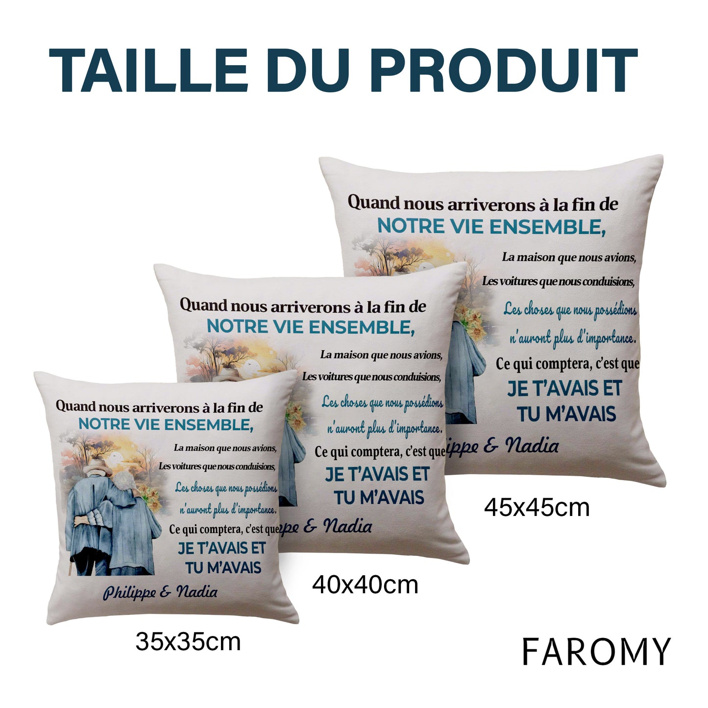 Ce Dui Comptera, C’est Que Je T’avais Et Tu M’avais - Coussin Personnalisé - Version 1