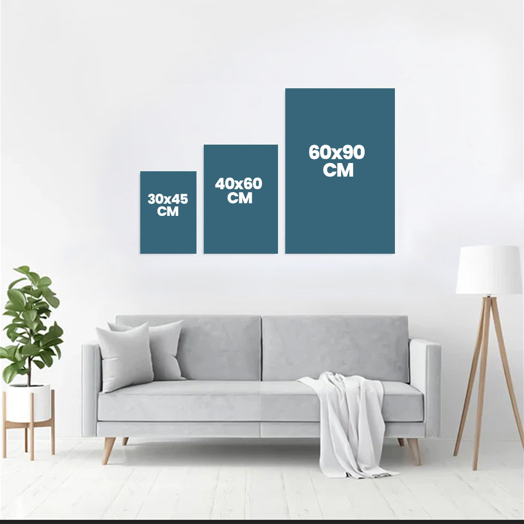 Là où nos chemins se croisent - Cadeau pour couples - Art Mural personnalisée