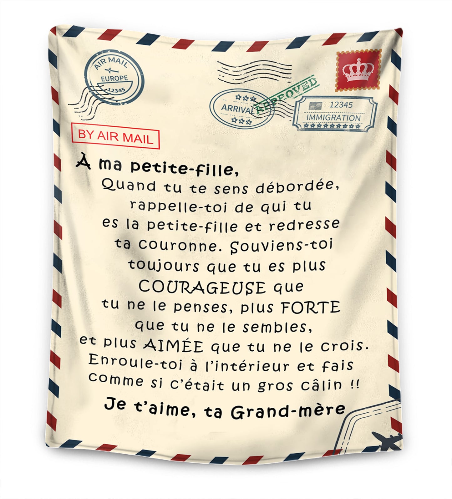 Grand-mère – À ma petite-fille / À mon petit-fils – Couverture™ Premium