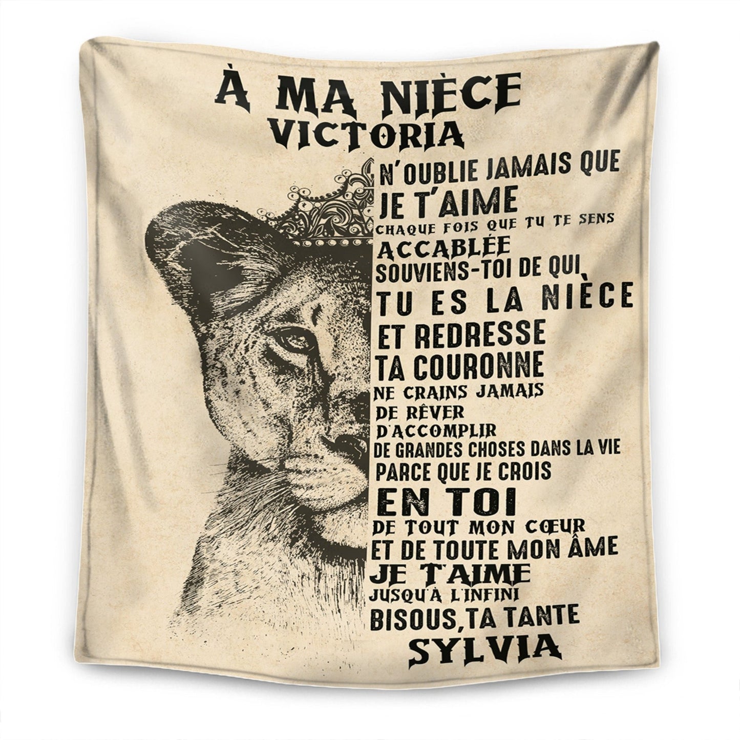 À ma nièce Couverture personnalisée Premium™