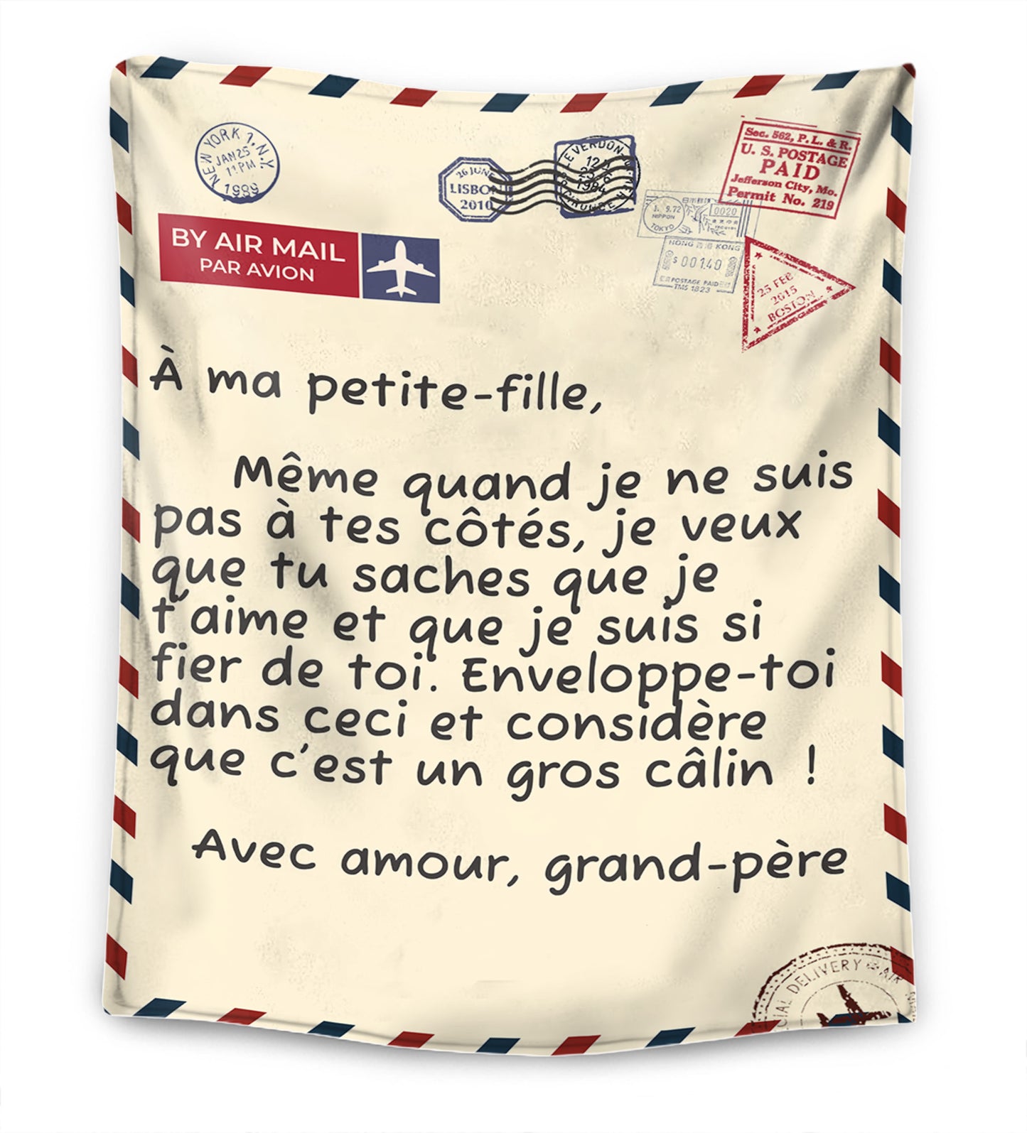 Grand-père – À ma petite-fille / À mon petit-fils – Couverture™ Premium Ver.3