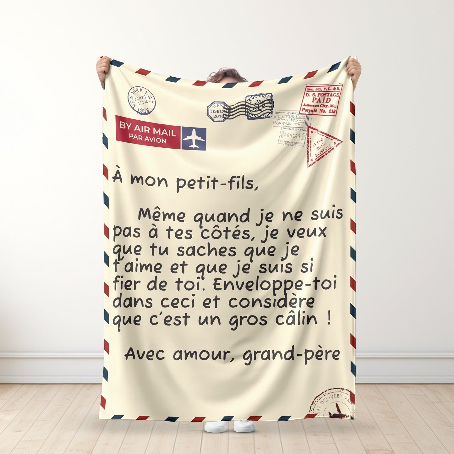 Grand-père – À ma petite-fille / À mon petit-fils – Couverture™ Premium Ver.3