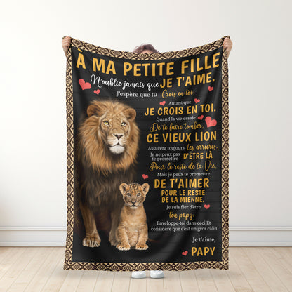 Je couvre toujours tes arrières - Grand-père – À ma petite-fille / À mon petit-fils – Couverture Premium™