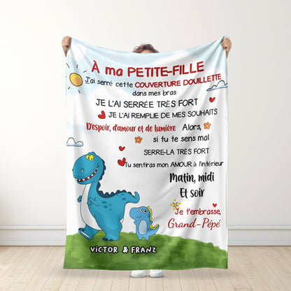 À ma petite-fille/mon petit-fils – Couverture Premium Personnalisée sur le thème des Dinosaures™