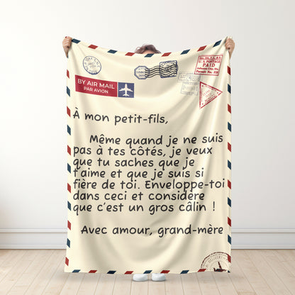 Grand-mère – À ma petite-fille / À mon petit-fils – Couverture™ Premium Ver.3