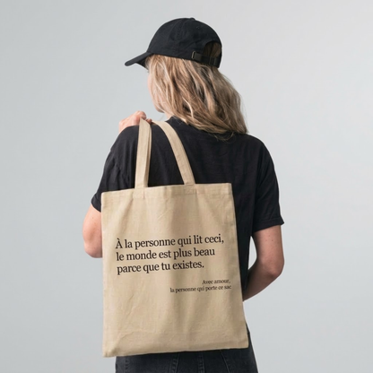 Sac en toile Tu es bien comme tu es