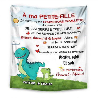 À ma petite-fille/mon petit-fils – Couverture Premium Personnalisée sur le thème des Dinosaures™