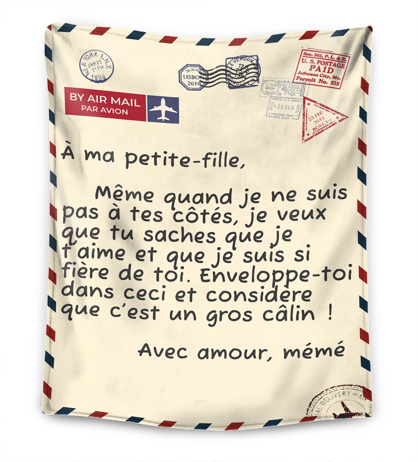 Grand-mère – À ma petite-fille / À mon petit-fils – Couverture™ Premium Ver.3