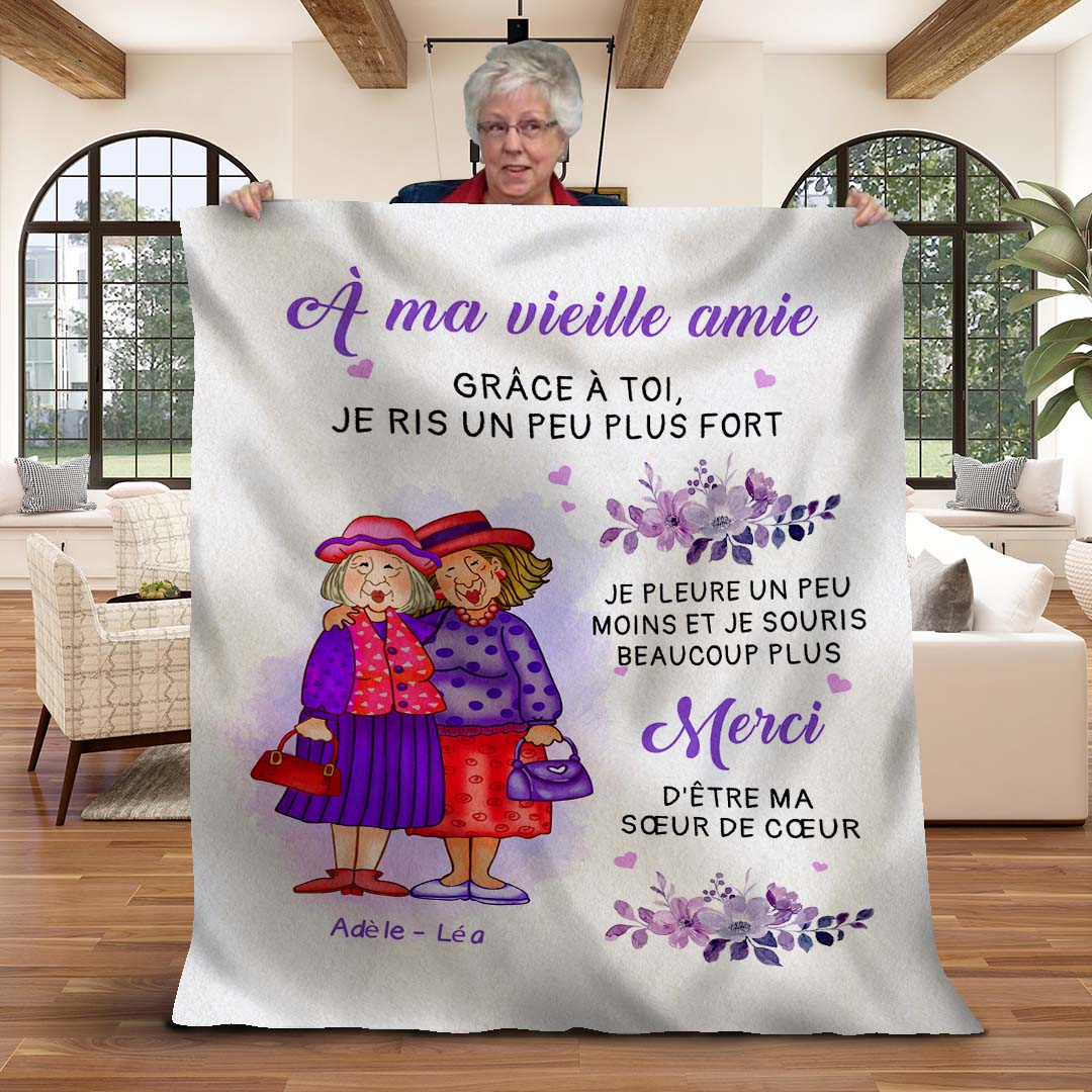 Cadeau Meilleure Amie Femme, Plaid Couverture Polaire Cadeaux